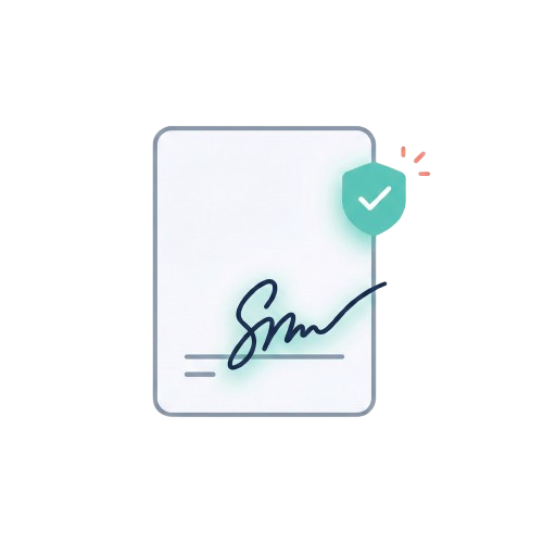 E-signature interface showing patient signing