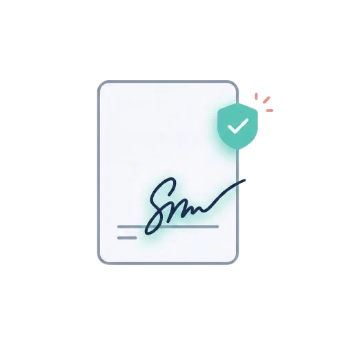 HIPAA-compliant electronic document signing illustration for healthcare practices